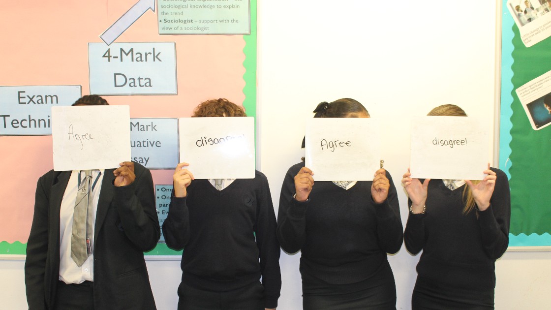 Students presented their informed argument in a debate style task