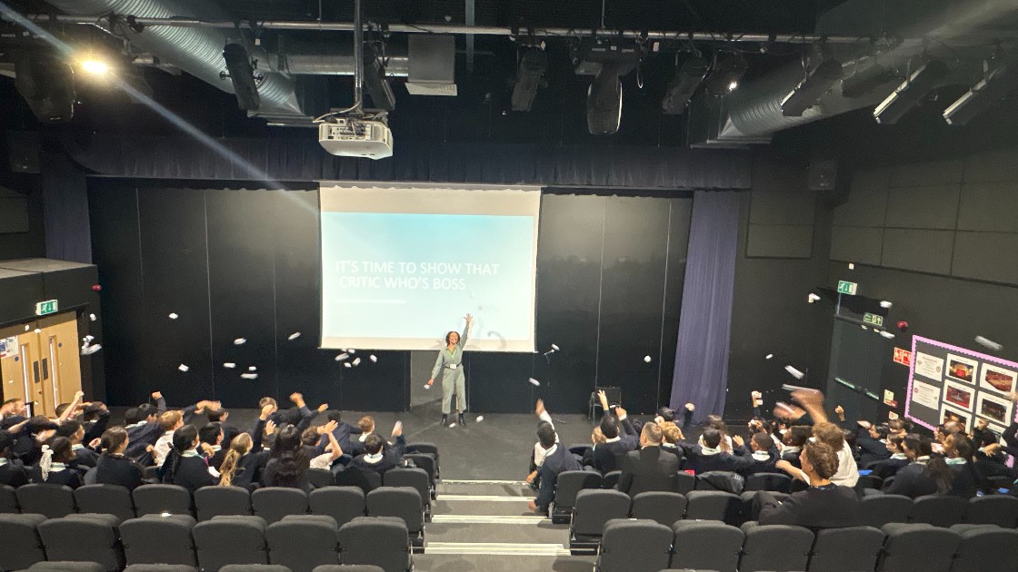 Year 7 students taking part in Gemma's workshop